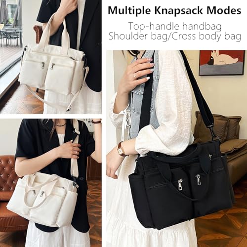 Image of KAMEILONG Womens Casual Corduroy Tote Bags with Multiple Pockets Hobo Crossbody Bag Travel Shoulder Bags Cute Purse Handbag