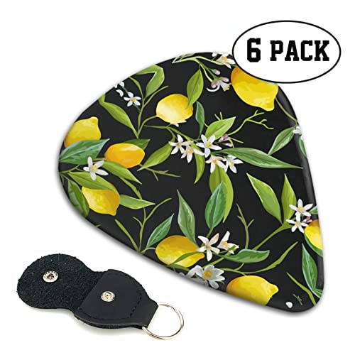 Ensemble de 6 médiators de guitare citron et fleur pour guitare acoustique, guitare électrique, basse, ukulélé – fin… - Les Beatles, Paul McCartney, John Lennon, RIngo Starr, George Harrison Ensemble de 6 médiators de guitare citron et fleur pour guitare acoustique, guitare électrique, basse, ukulélé - fin… – Image 3