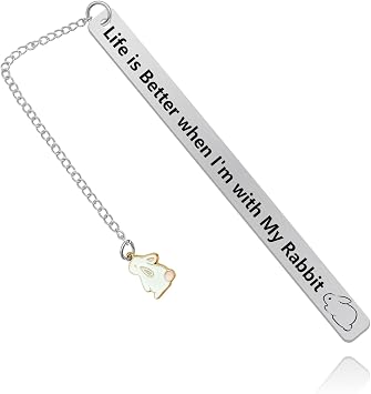 Rabbit Bookmark Bunny Gifts for Women Rabbit Lover Animal Bunny Lover Gifts for Girls Women Friends Sisters Daughters Coworkers Christmas Birthday Present Animal Bookmark