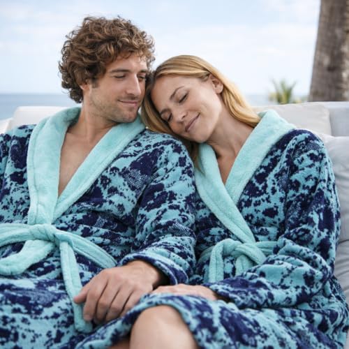 Albornoz unisex Candy con estampado fantasia de algodon suave para ducha 6