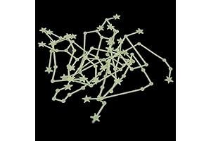 12 Constellation Wall Stickers Murals Luminous: Glow in the Dark Constellations and Zodiac Decals