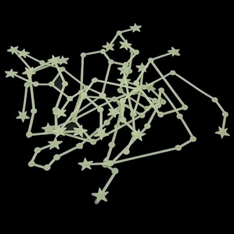 12 Constellation Wall Stickers Murals Luminous: Glow in the Dark Constellations and Zodiac Decals