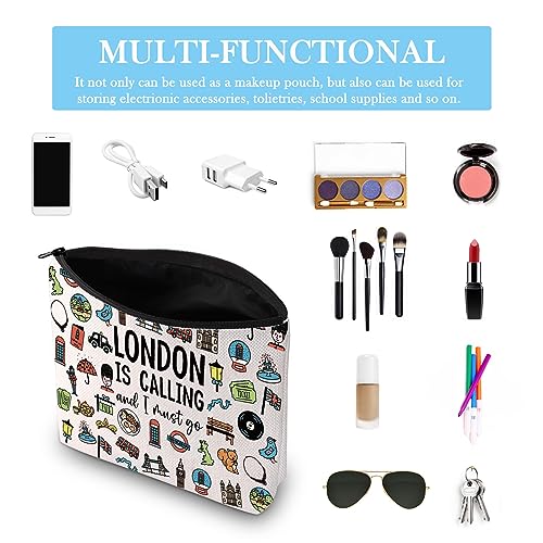 London Girls Weekend Gift London England UK Travel Souvenir Gift London Accessories Bag London Travel Toiletry Bag (Must Go London Bag EU) - Image 3