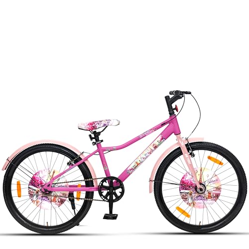 Image of Emma Cycle for Kids 10 to 15 Years Girls (Dark Pink /Pearl Pink, 24T)