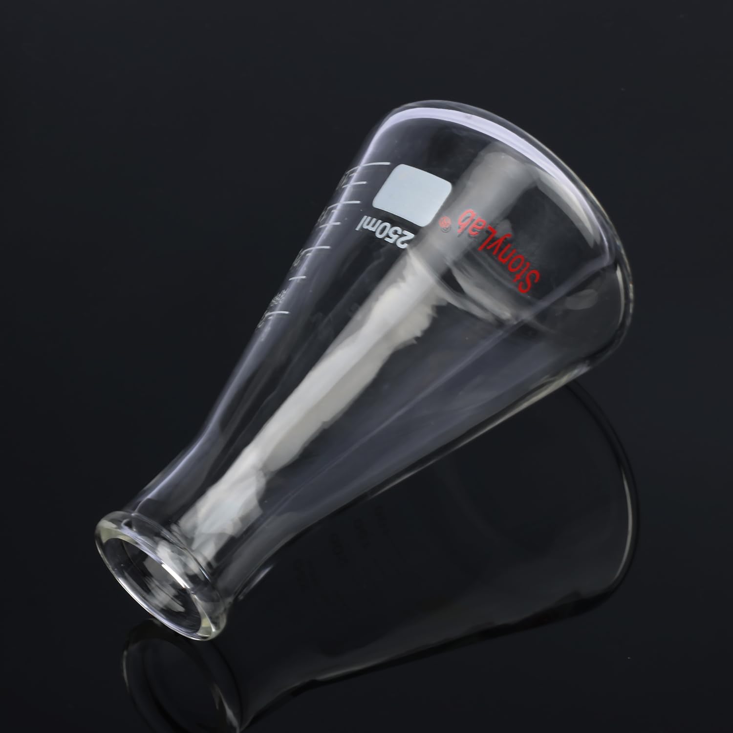 stonylab Fioles Erlenmeyer, Lot de 2 Fioles Erlenmeyer en Verre Borosilicaté à Col Étroit de 250 ml à Paroi Épaisse, Matériel de Laboratoire