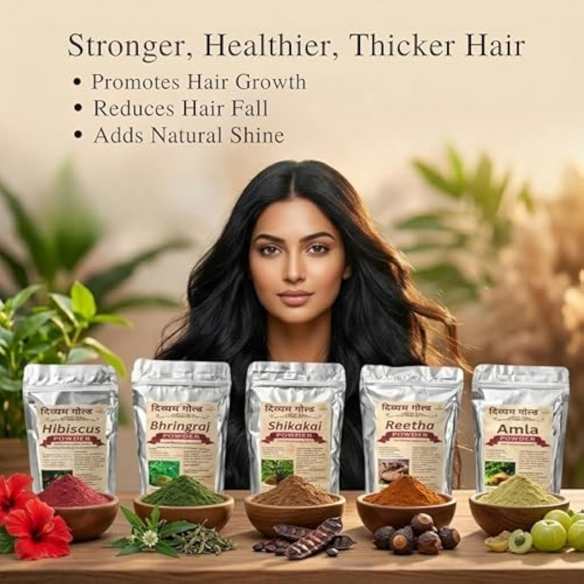 Herbal Hair Care Powder Combo, 100% Natural Ayurvedic