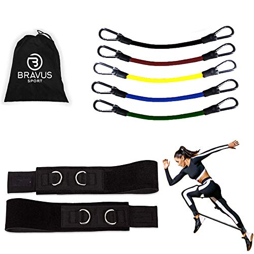 Kit Tubing Hero Elástico 8 Peças Coxas Glúteos Exercício Bravus Sport