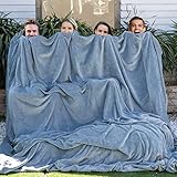 Oversized King Blanket 120 × 120, Extra Large Blanket Throw 10' × 10' Fit The Whole Family, Cozy...