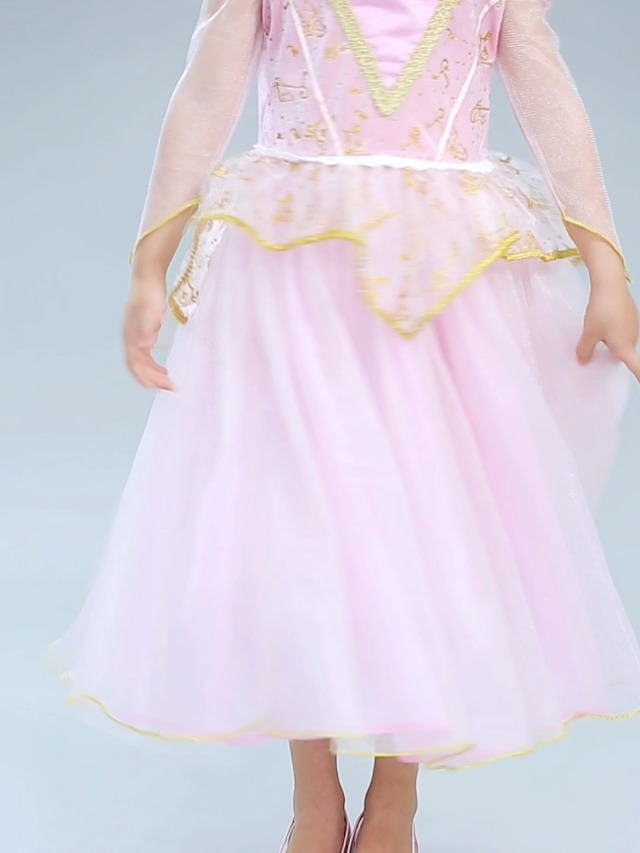 ELSA & ANNA Abito Da Principessa Bambina - Costume Frozen Con Striscione, Per Feste E Halloween - Taglie 2-9 Anni - 4