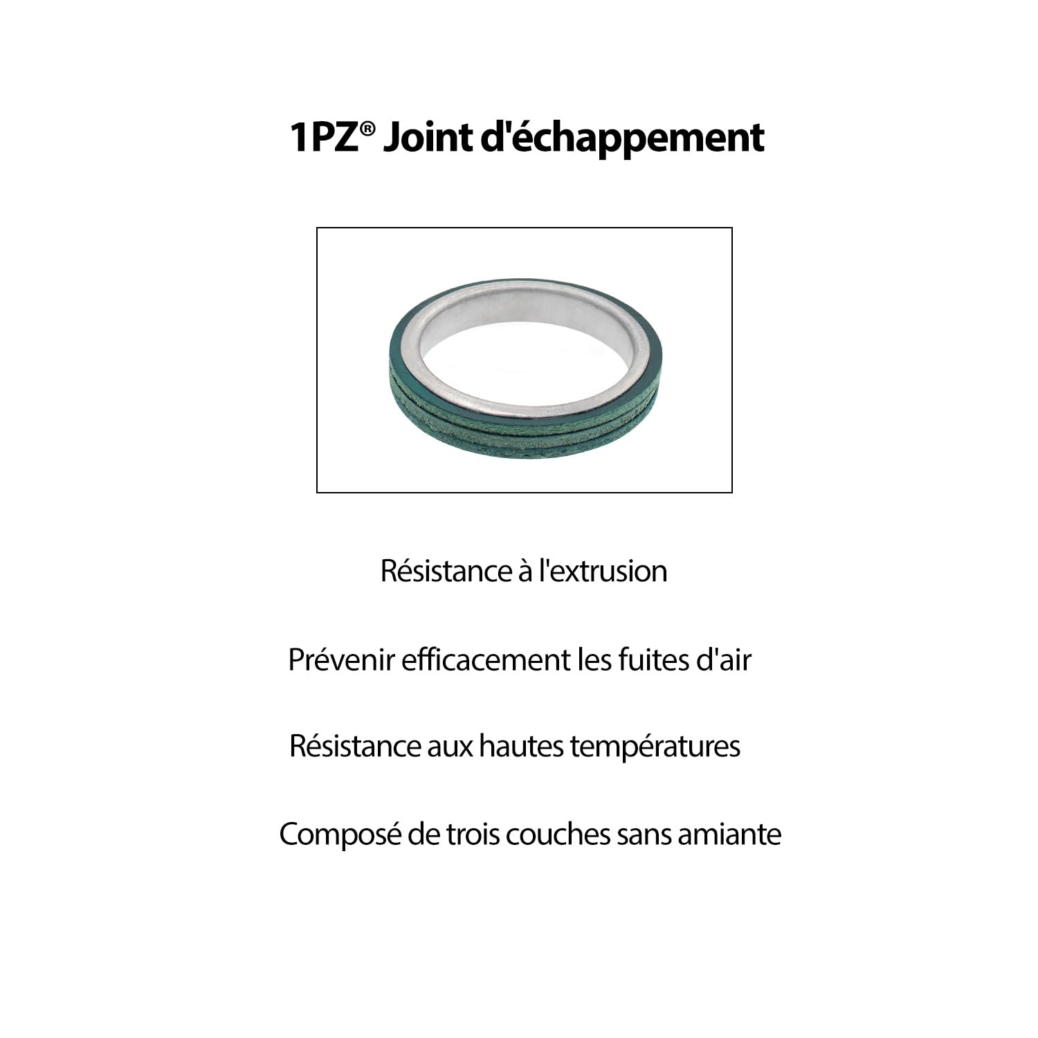 1PZ Joint D'Échappement + Boulons GY6 – Compatible 50cc 70cc 90cc 110cc 125cc 150cc Scooter ATV Go-Kart