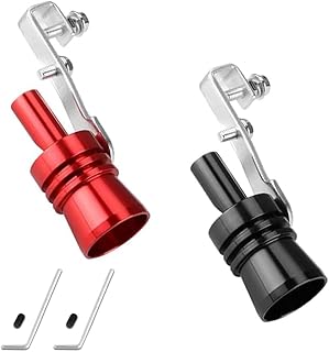 2PCS Turbo Sound Whistle Simulator,Car Turbo Whistle Car,Rustproof Aluminum Alloy Exhaust Whistle Fit for Exhaust Muffler ...