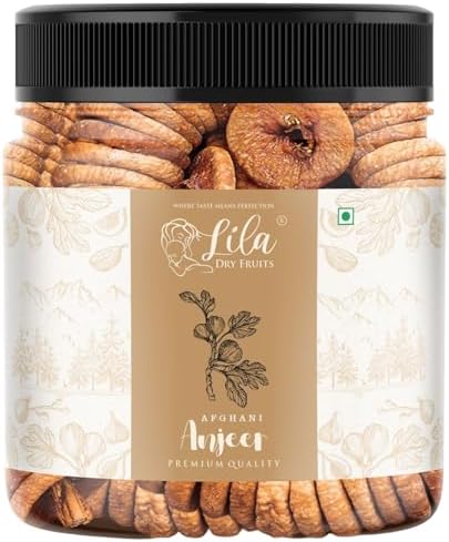 LILA DRY FRUITS Natural Dried Anjeer 1 Kg | Dry Fig for Healthy Snacking, Dieting & Breakfast | Rich Source of Fibre Calcium And Iron | High In Minerals | Anjir Dry Fruits Perfect for Giftings