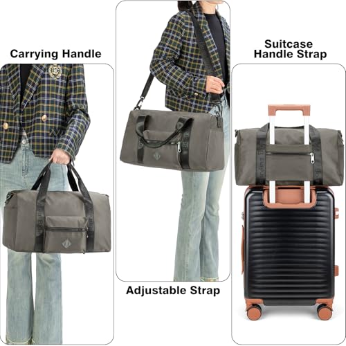 Image of For United Airline 17x10x9 Inches Personal Item Underseat Travel duffle bag, ports Tote Gym Bag,Shoulder Weekender Overnight Bag (Grey)