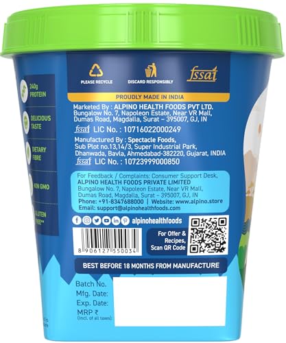 Image of Alpino Classic Peanut Butter Crunch 1 KG | 90% Roasted Peanuts | High Protein Peanut Butter Crunchy | Gluten-Free (Pack of 2)