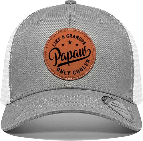 Papaw Hat Gifts for Men Papaw Hat for Christmas Fathers Day Birthday Gift for Grandpa from Grandkids Trucker Gray Cap