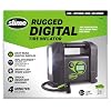 Slime 40047 Tire Inflator, Portable Car Air Compressor, Rugged, Inflate Right automatic shut off, with Digital 99 psi Display, Long Hose and LED Light, 12V, 4 min inflation
