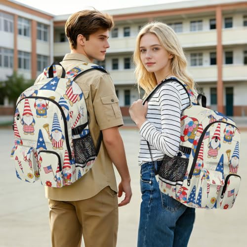 Mochila escolar de gnomos resistente con correas acolchadas 7