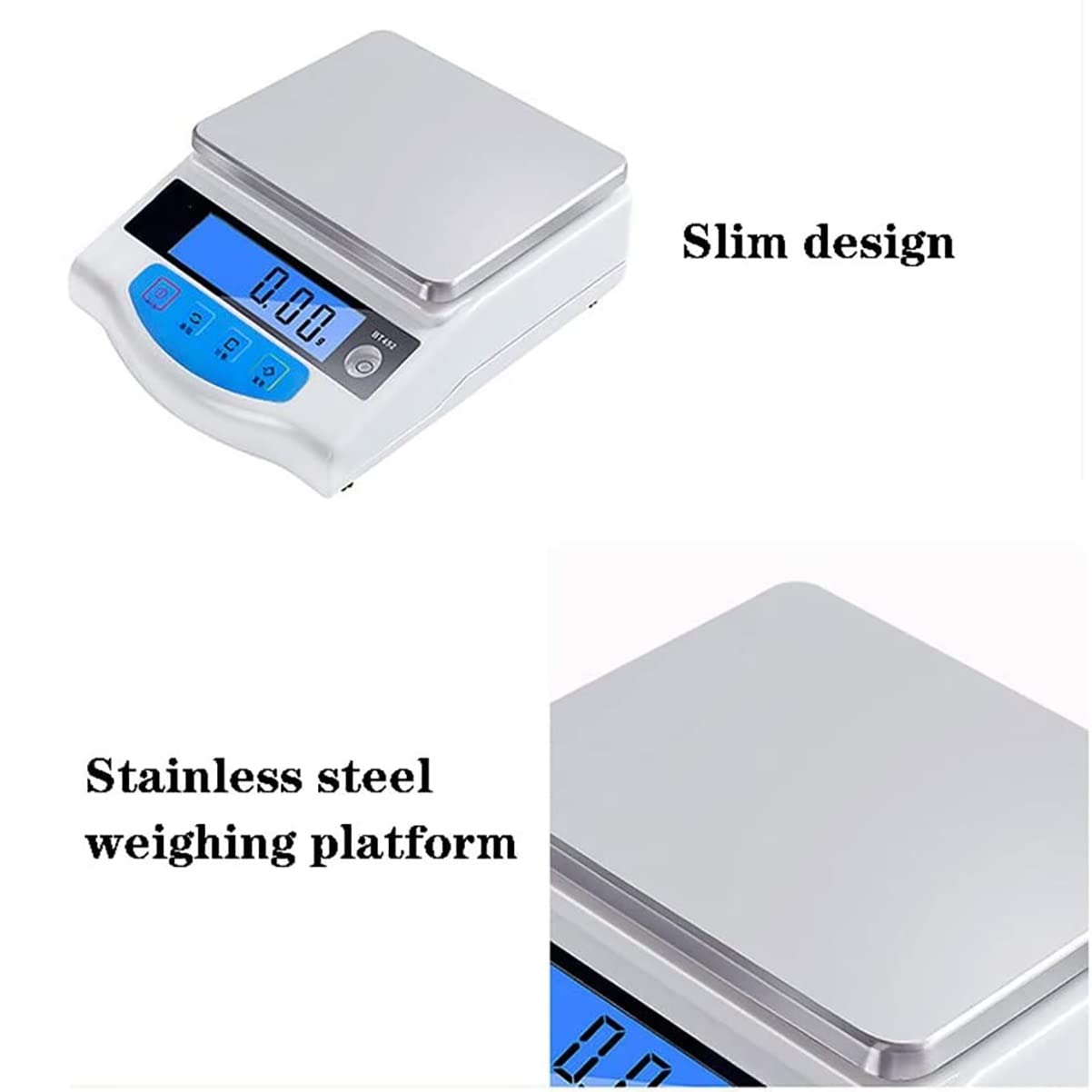 Balanza electrónica pequeña de 2 kg, balanza de precisión de 0,01 g, balanza Digital para joyería, balanza de Oro.
