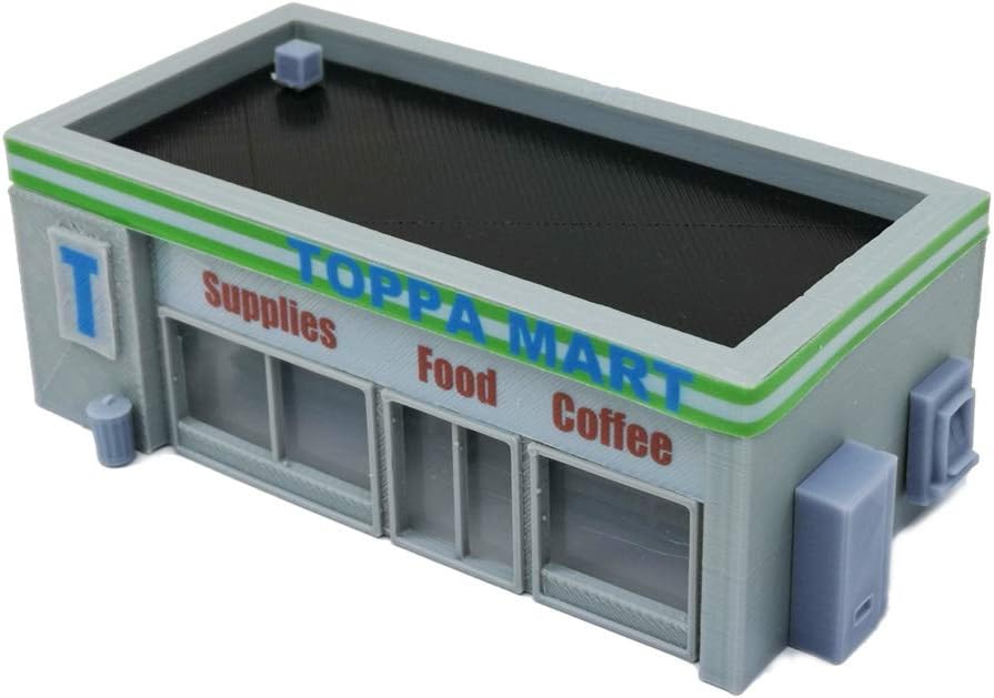 Outland Models Railway Scenery Convenience Store & Accessories 1:87 HO Scale