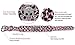 Berry Pet Spiked Leather Dog Collar - 3 Rows Bullet Rivets Studded PU Leather - Cool Skull Pet Accessories Best Choice for Medium and Large Dogs,Pink Leopard 17-20