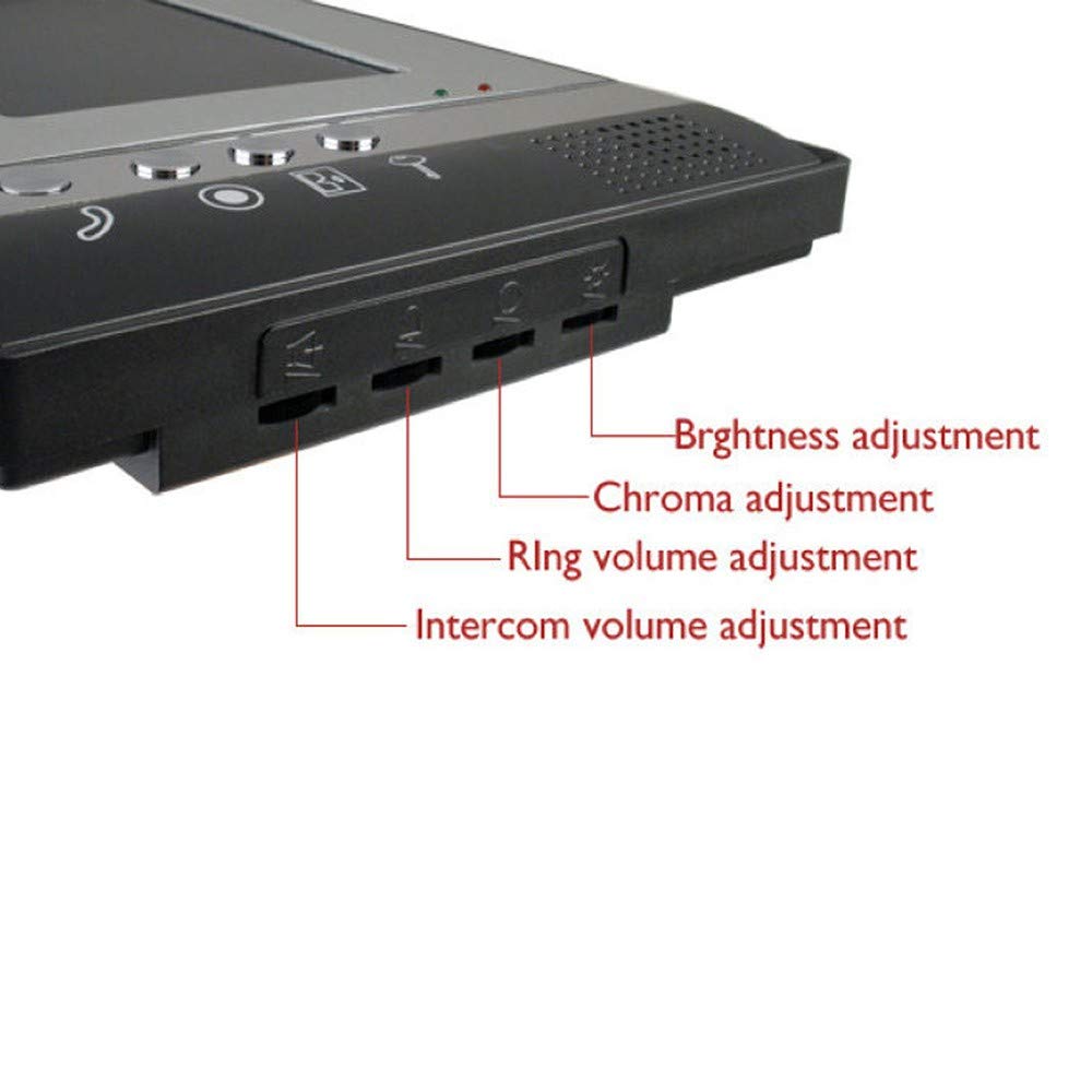 Videoportero Cableado, Cámara Impermeable + 7'' LCD Monitor, Soporta Desbloqueo de Remoto, Visión Nocturna, Audio Bidireccional, Intercomunicador Manos Libres