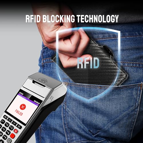 Leather Wallets for Men with Slim Pop Up Card Holder for 14-16 Cards，RFID Blocking Bifold Minimalist Smart Wallet，Credit Card Holder with Cash Slot gifts for men(Carbon black)4