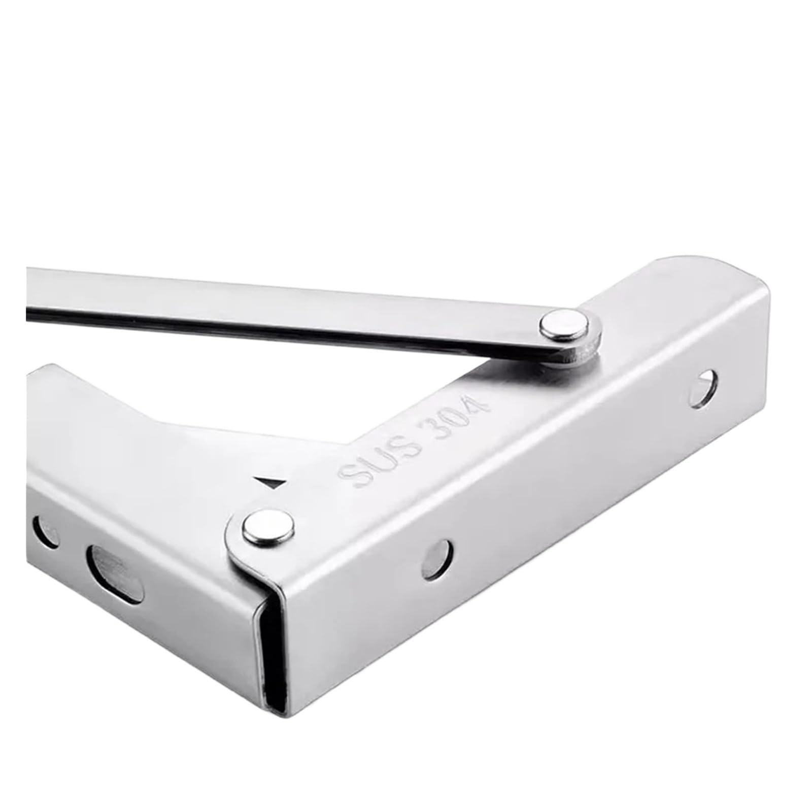 Irfhdcx 10Inch White 2Pcs Shelf Bracket 2Pcs Folding Angle Shelf Bracket Triangle Stainless Steel Collapsible Table Work Bench Wall Mounte(10Inch White 2Pcs)