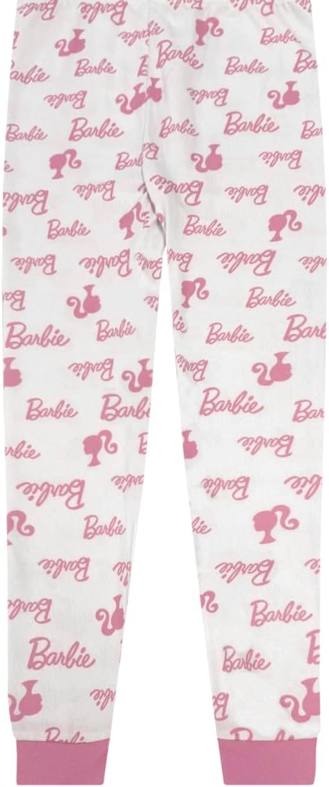 Komar Kids Barbie 4 Piece Pajama Set - PJ Set Long Sleeve Shirt & Pants - Girls & Toddlers Sleepwear Set - Official License - Image 4