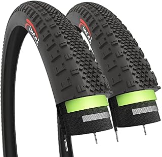 Fincci Pair 700 x 38c 40-622 Gravel Tyres with 3mm Antipuncture Protection for Electric Road MTB Hybrid Bike Bicycle (Pack of 2)