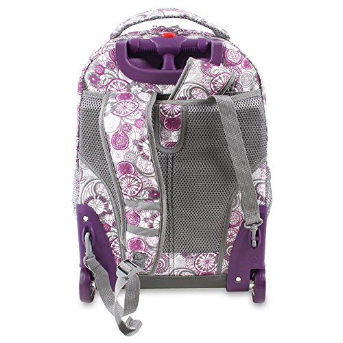 J World New York Sunrise Rolling Backpack, Lemon, One Size