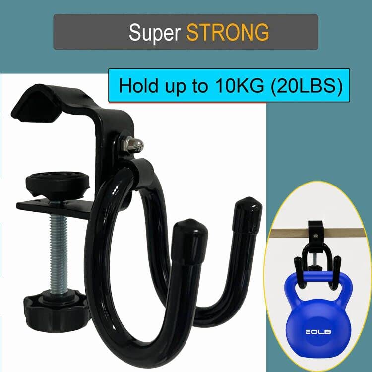 Supporto Gancio Da Scrivania Per Borsa E Zaino – Regolabile 26 Cm, Morsetto Per Tavoli Da 1 A 3.3 Cm, In Ferro Resistente