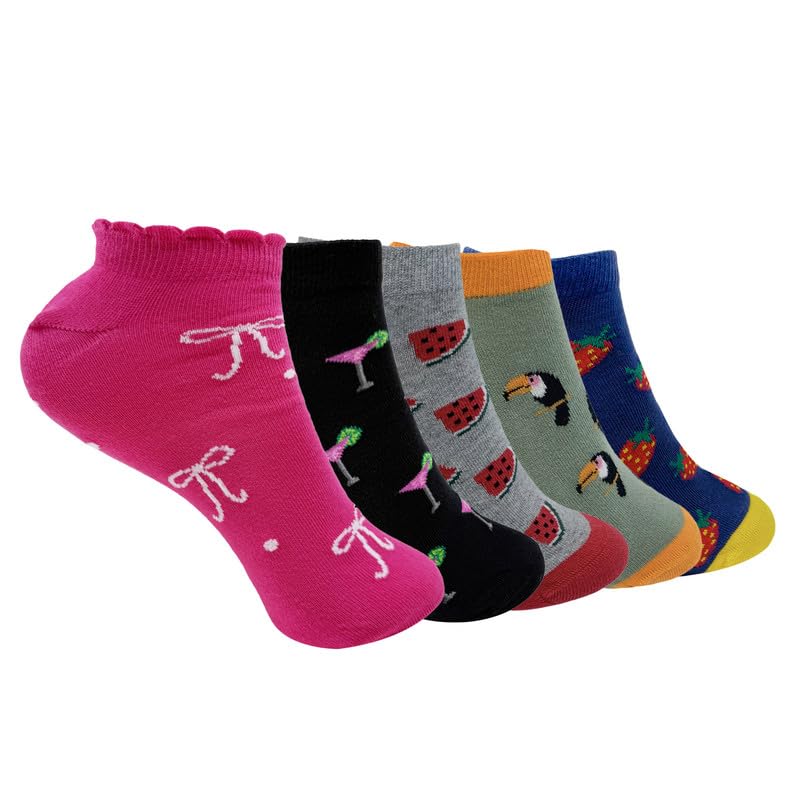 Image of Mint & Oak Low Cut Ankle Women Socks, Christmas Gift Quirky Socks For Friends, Cute Funky Socks, Christmas Secret Santa Gifts For Women