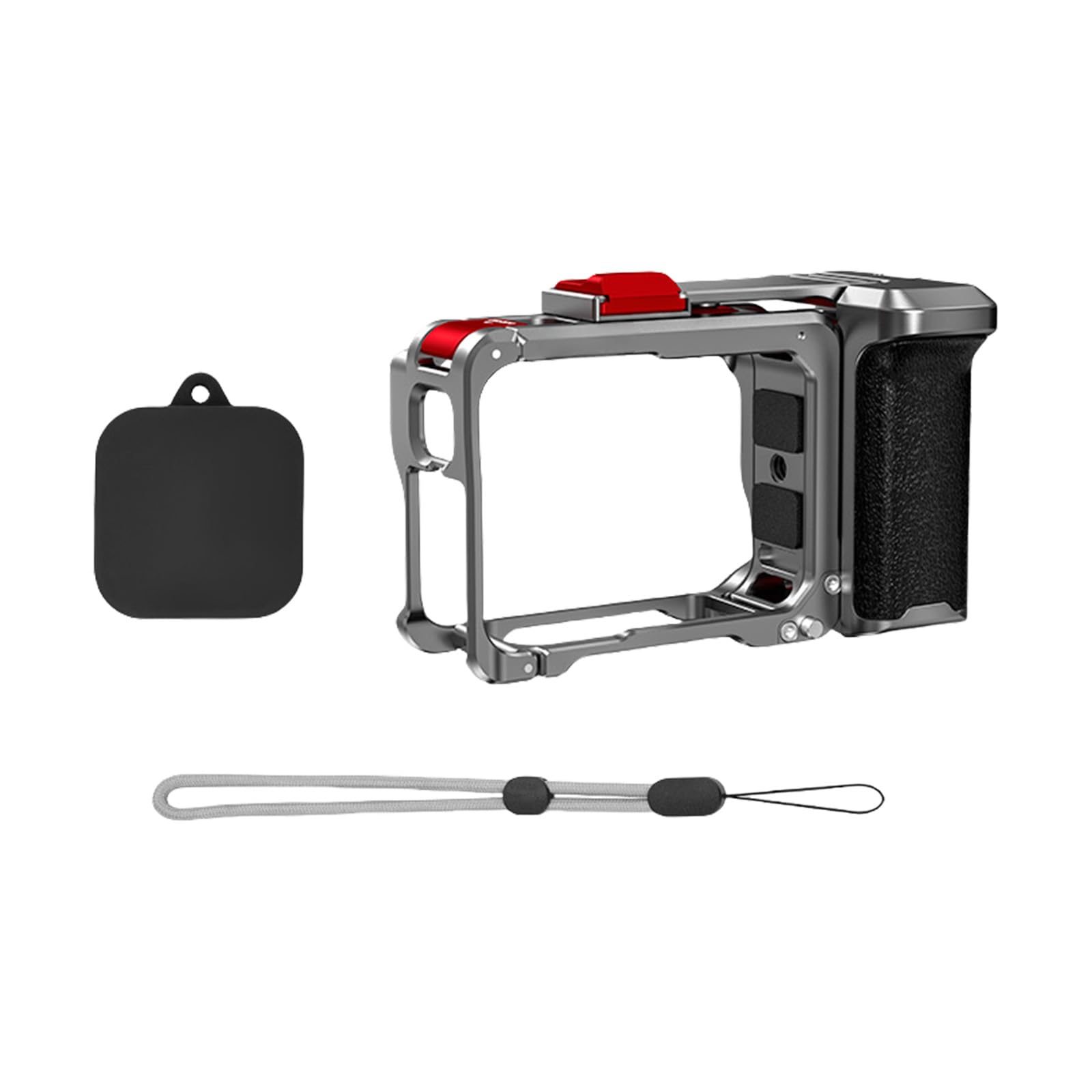 Stabilizzatore manuale leggero in alluminio, gabbia per fotocamera, chiusura rapida, supporto per maniglia stradale, presa stabilizzante