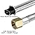 MCAMPAS 10 Feet High Pressure Braided Propane Hose Extension with Conversion Coupling 3/8" Flare to 1/2" Female NPT, 1/4" Male NPT,3/8" Male NPT,3/8" Male Flare for BBQ Grill, Heater, Fire Pit