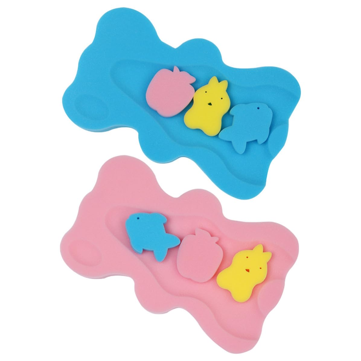 Alfombrillas de esponja para baño antideslizantes de tacto suave para bebés recién nacidos