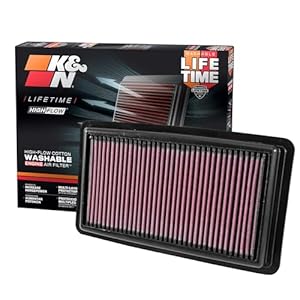 K&N High-Flow Original Lifetime Engine Air Filter: Increase Power: Premium, Washable: Compatible with 2016-2025 Acura/Honda: MDX, TLX, Odyssey, Pilot, Passport, Ridgeline, 33-5041