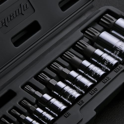 EPAuto 10-Piece XZN Triple Square Spline Bit Socket Set