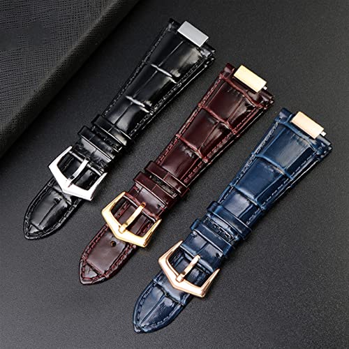 Bracelet cuir de rechange 25X13mm pour boîtier Nautilus 5711 5726