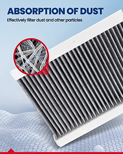 Kax Cabin Air Filter Cf11810 Fit For Compass 2017-2021 Renegade 2015-2022 500X 2016-2022 500L 2014-2020 Activated Carbon Passenger Compartment Air Filter #TOP2