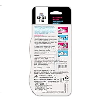 Pidilite Fevicol Shoefix High Strength Durable Shoe and Footwear Repair Adhesive, 20 ml