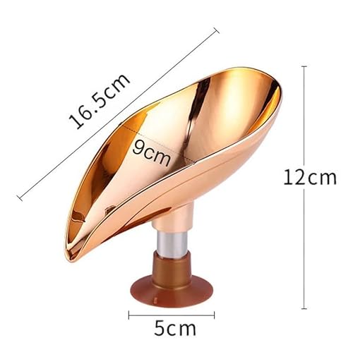 Edensdecor Soap Dish, Sponge Holder For Kitchen Sink, Bar Soap Holder For Shower, Non Slip Soap Dish For Bar Soap, Non Slip Soap Dish, Rose Gold Abs + Aluminum #TOP6