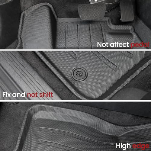 Image of Floor Mats Cargo Mat Set for Honda CRV 2026 2025 2024 2023 Car Mat Accessories(Include Hybrid), All Weather TPE Cargo Liner Door Sill Protectors for CR-V Gas Hybrid(Full Set Mats)