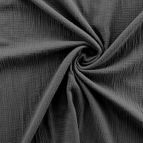 Douceur d'Intérieur, Bettläufer, 80 x 180 cm, Baumwoll-Gaze Angelia, anthrazit, Oberseite: 100 % Baumwolle, Unterseite: 100 % Polyester, kleines Einzelbett - Image 6