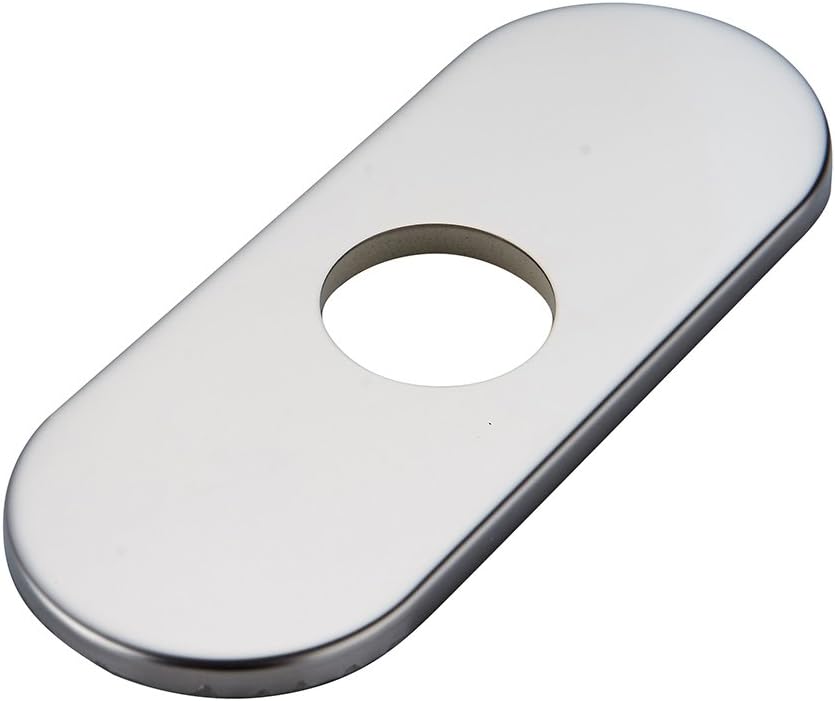 BWE 6.5 Inch Bathroom Vessel Vanity Sink Faucet 4" Hole Cover Deck Plate Escutcheon Chrome