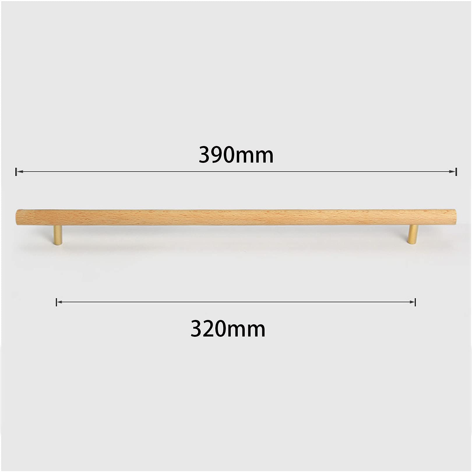Tiradores de madera de haya, tiradores de muebles, tiradores de armario, tirador de puerta de armario para cajón de cocina, armario, herrajes modernos sólidos, tiradores de muebles de baño, 2 piezas (