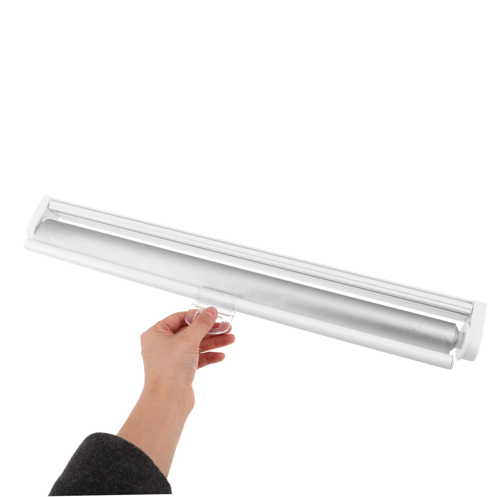 Garneck Tenda Rullo Oscurante senza Corda, Tenda Rullo Termica Isolante, Bianca, in Poliestere e Metallo, per Porte e Finestre, Controllo Luce, Casa Ufficio, Camera da Letto, e Animali