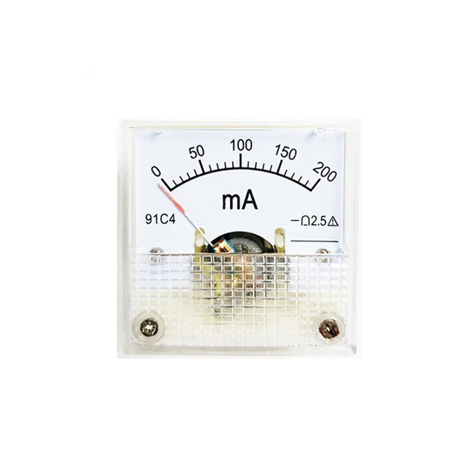 91C4-mA Pointer Type DC Milliamp Meter 20mA 30mA 50mA 100mA 200mA 300mA 500mA 45 * 45mm(500mA)