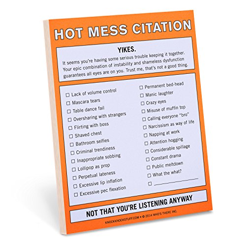 Knock Knock 12097 Nifty Note Pad, Hot Mess Citation