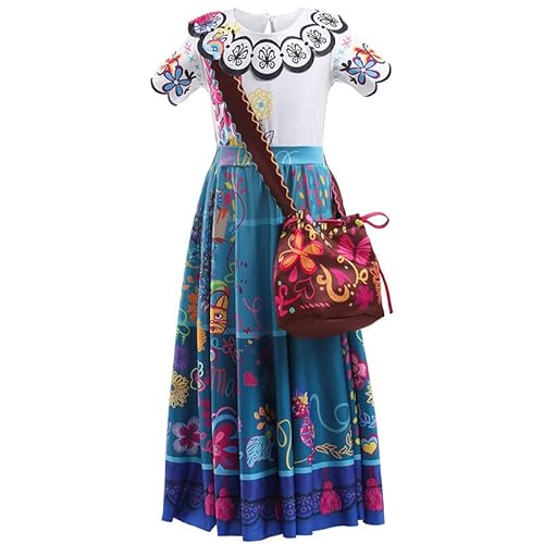 Vestido Mirabel para meninas estilo desenho animado, traje infantil fantasia cosplay para vestido de