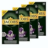 JACOBS Lungo 8 Intenso 4x10 Nespresso®* kompatible Kapseln